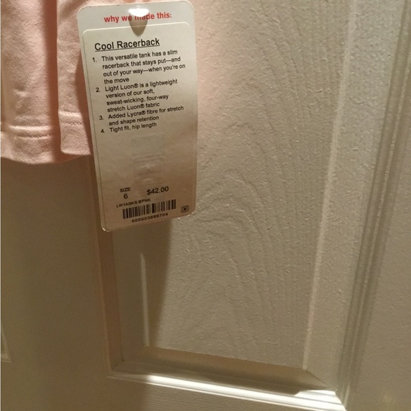 New Lululemon Cool Racerback tank - size 6 - Picture 3 of 4